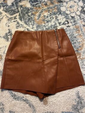 Zara Faux Leather Skort